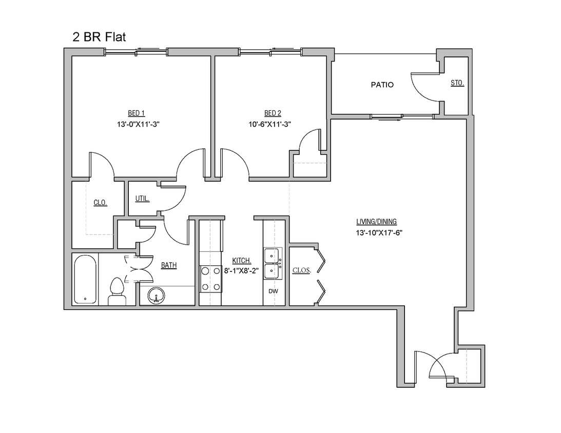 Primary Photo - 2 Bedroom, 1 Bath Garden Flat