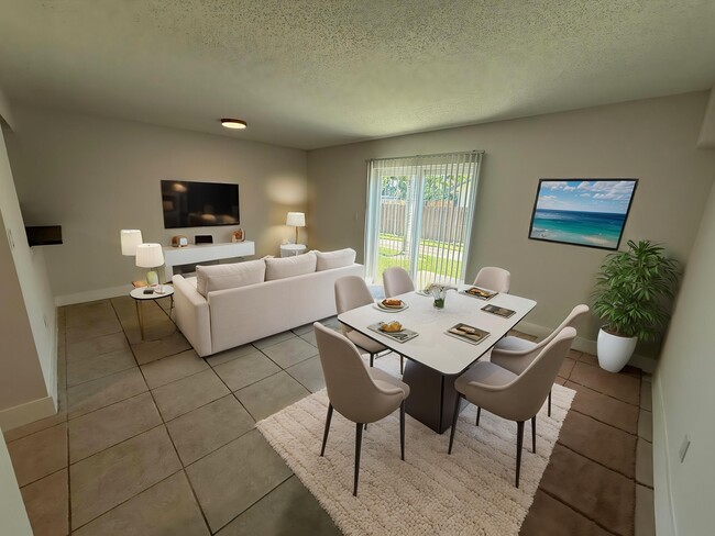 Sala de estar trasera - Marina Townhomes