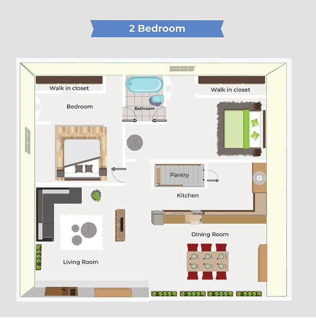 2 habitaciones con UNA GRAN CANTIDAD de espacio. - Park Plaza