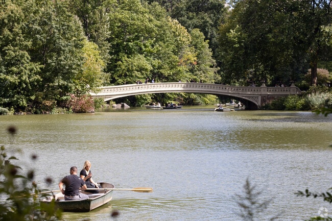 Central Park Lake offers boating and seasonal views near the Upper West Side.