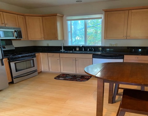 Stainless steel appliances, beautiful view out kitchen window - 836 Ferguson Rd