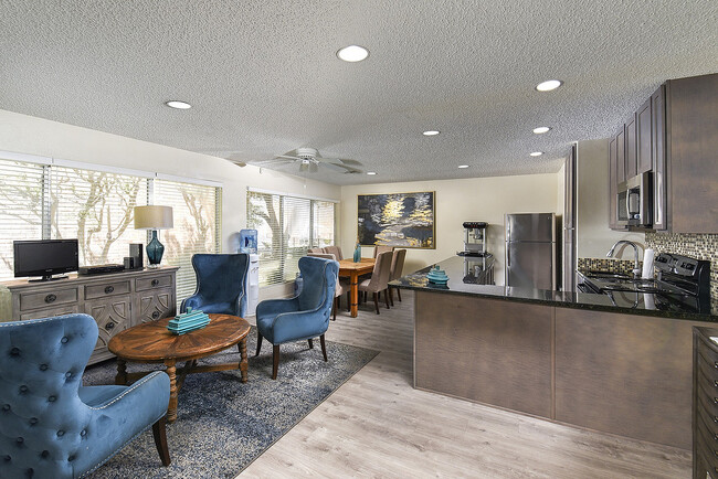 Coffee bar and leasing area - Riverstone Apartments