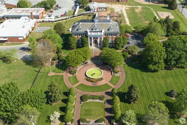 The Greek Revival-style Jamestown Public Library awaits bibliophiles in Jamestown.