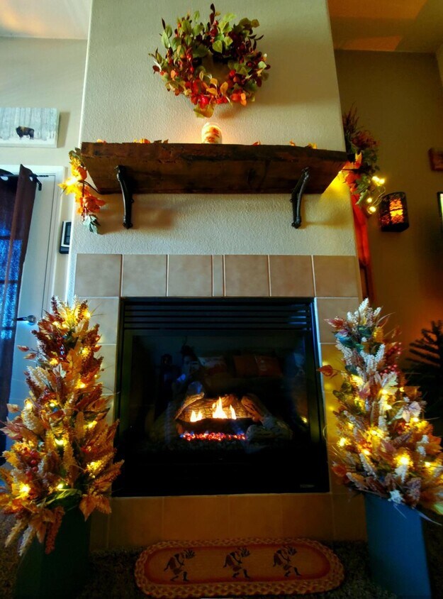Fall Fireplace - 8489 Canyon Rim Cir