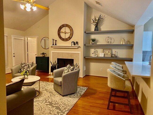 Living room with vaulted ceiling - 14243 Andrea Way Ln