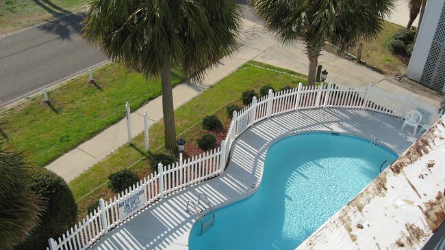 pool view from living room - 1429 N Waccamaw Dr