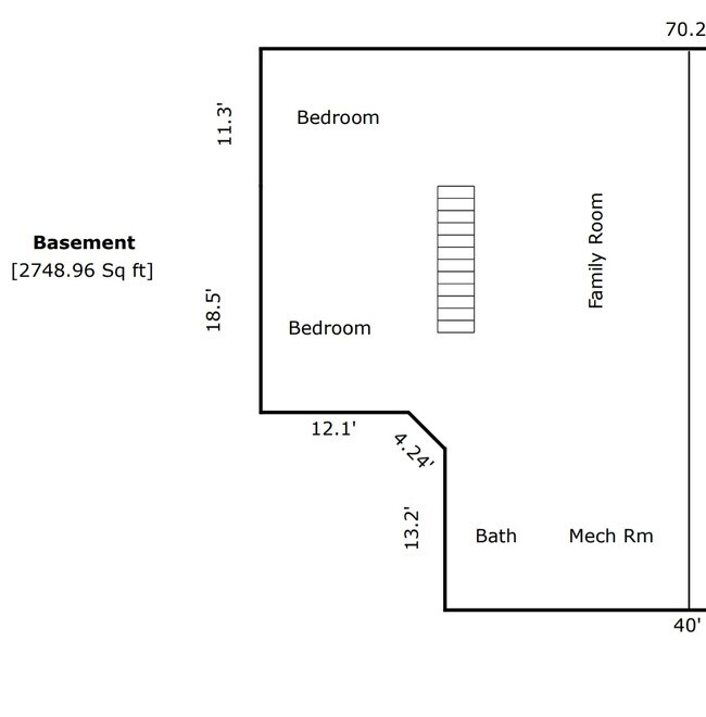 Basement layout - 2212 E Quivira Cir