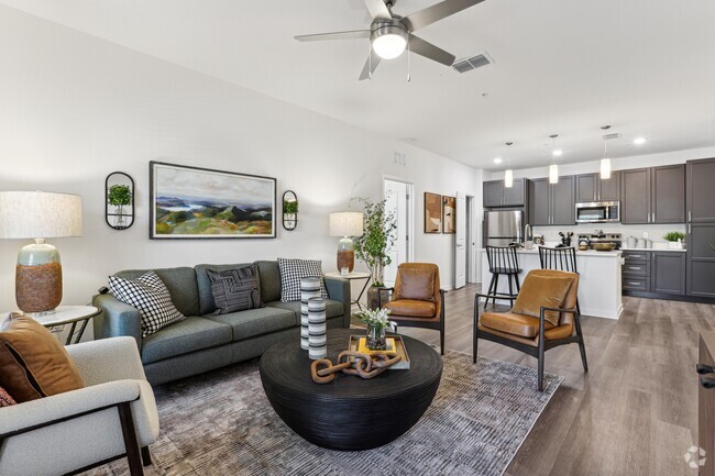 2BR, 2BA - 1,126SF - Living Room - Revello Apartments