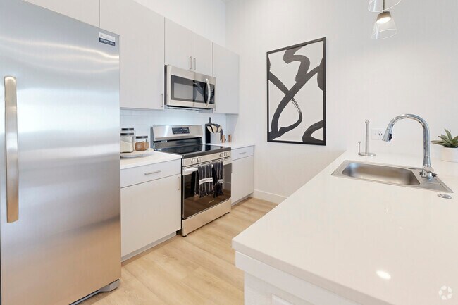 1HAB, 1BA - 665 ft² - Cocina - Rendezvous Trail Apartments
