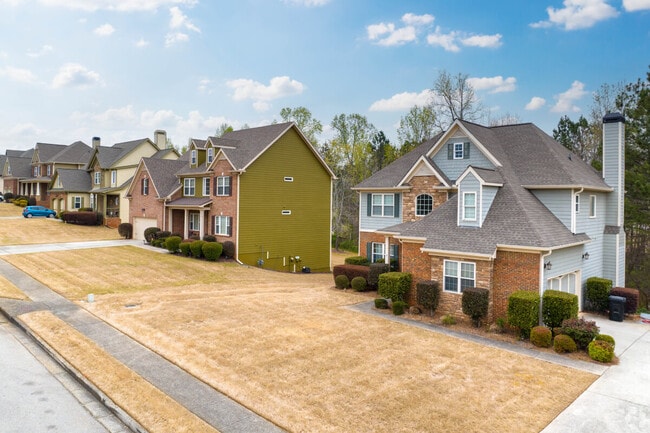 Large homes line neighborhoods in Douglasville.