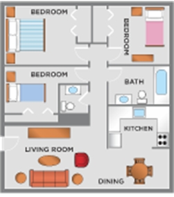 Floorplan - Lancaster Club Apartments