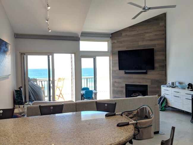 Kitchen and Living Room View To Ocean - 1445 S Pacific St