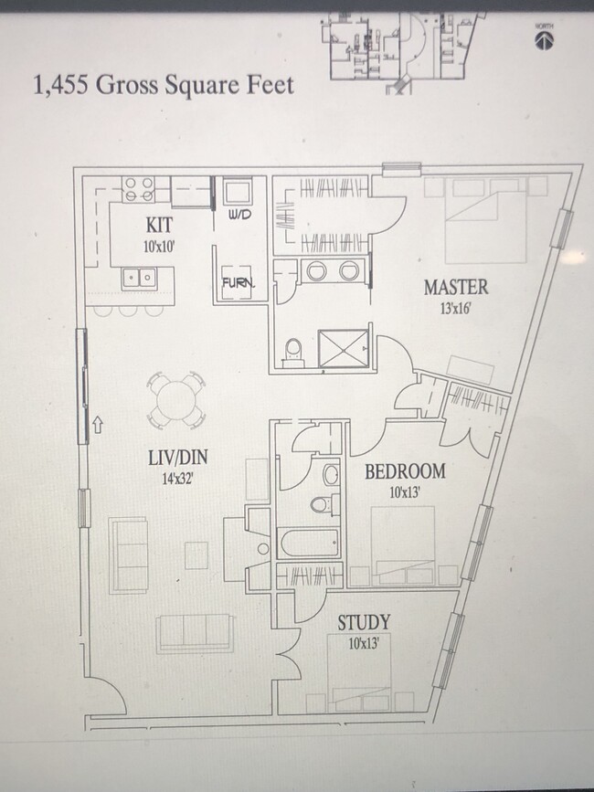 floor plan of the unit - 910 N Mcknight Rd