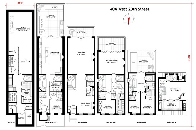 Plano de planta - 404 W 20th St