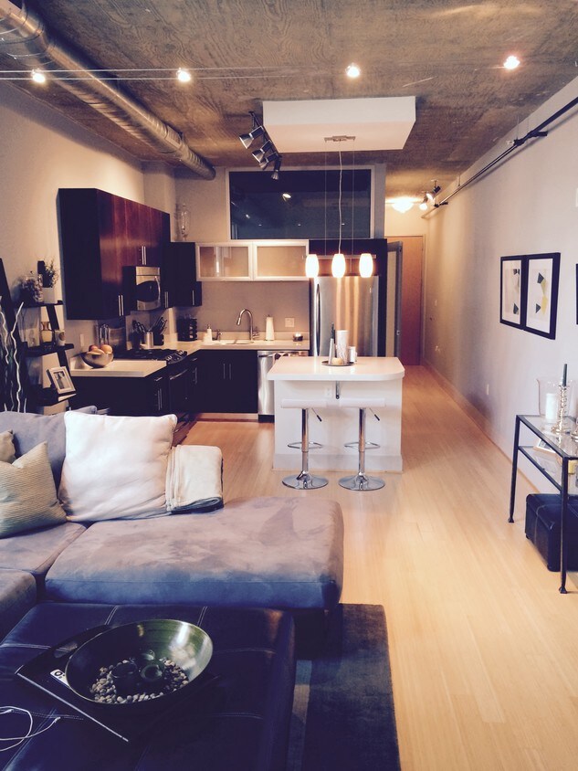 Open concept living/dining/kitchen - 929 Florida Ave NW
