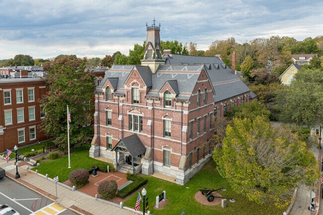 Ayer Town Hall sits in the town center.