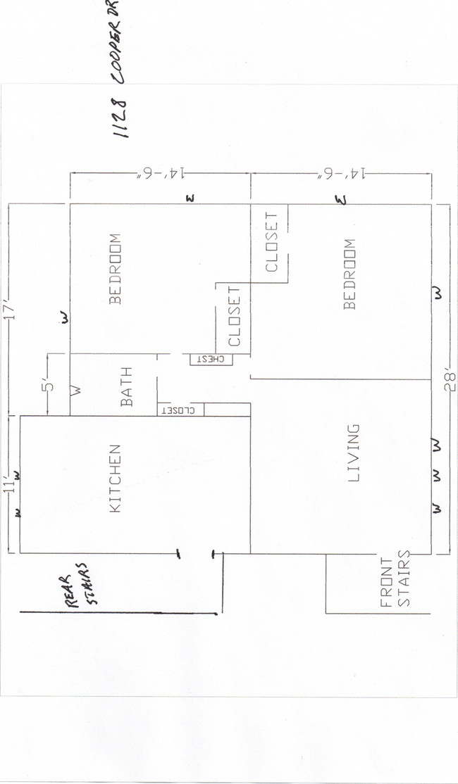 floor plan - 1128 Cooper Dr