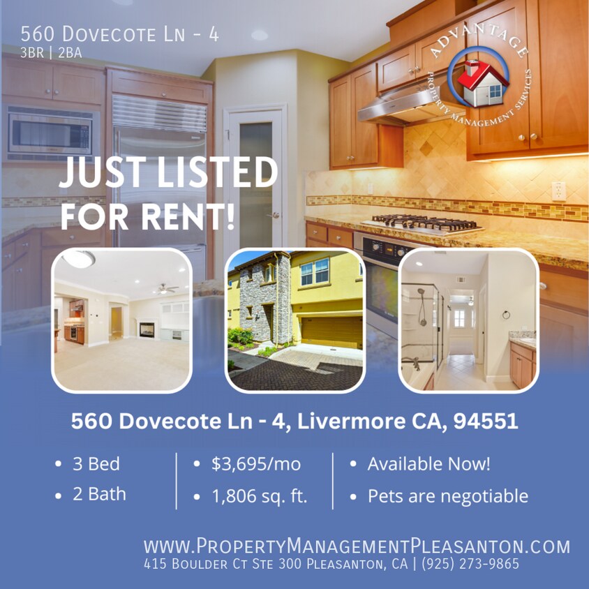 560 Dovecote Ln Unit 4, Livermore, CA 94551 Condo for Rent in