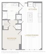 1 Bed 1 Bath-A03a