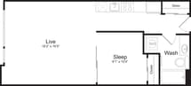 Open 1 Bedroom B