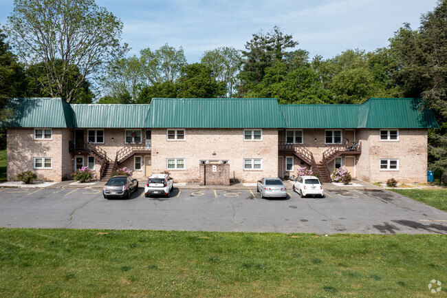 Unit Entrances and Parking - White Hall Apartments