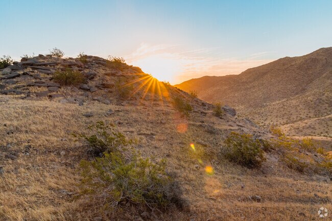 Sunrise in the tranquil hills of Rancho Mirage, California.