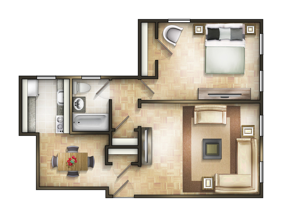 Plano de planta - Peabody Apartments