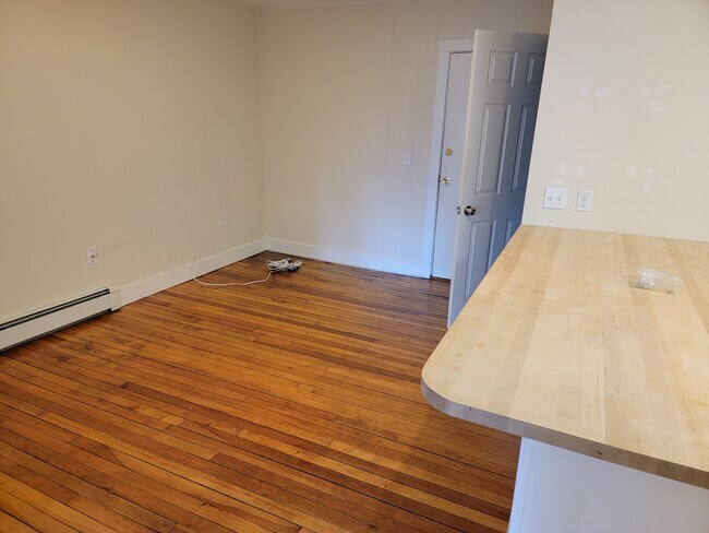 Enter into the studio-style kitchen/living room - 52 E Bowery St