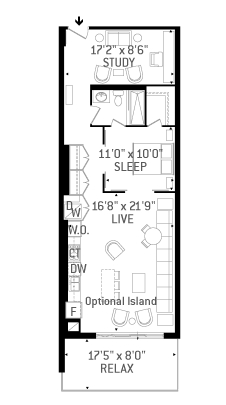 1BR/1BA - Quad Lofts