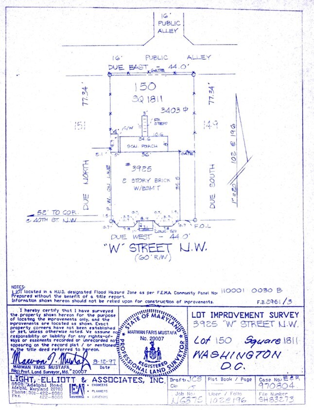 Survey - 3925 W St NW