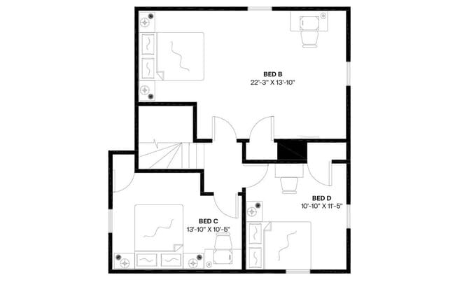 Photo - Private bedroom in 4 bed/1.5 bath Home