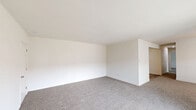Located at 3404 Knights Rd in Bensalem, PA, this single-floor residence offers three bedrooms, one bathroom, and a thoughtfully designed layout. The living area features plush carpeting and neutral-toned walls, creating a clean, versatile canvas, with a sliding glass door that fills the space with natural light and provides direct outdoor access.

The kitchen is a functional highlight, showcasing rich dark-stained cabinetry, light stone countertops, and a striking mosaic tile backsplash in warm earth tones. Stainless steel appliances — including a refrigerator, electric range, and dishwasher — complement the light hardwood-style flooring for a polished, modern look.

The generously sized primary bedroom offers ample space, soft carpeting, and closet storage. The additional bedrooms are well-proportioned with carpet flooring, natural light from windows, and closet access — ideal for guests, a home office, or family use.

The bathroom is elegantly finished with marble-look tile flooring and tub surround, a white vanity with sink, and recessed lighting, giving it a clean, spa-like aesthetic. Three closets throughout the residence ensure practical storage. The layout flows efficiently, making the most of the available footprint throughout.