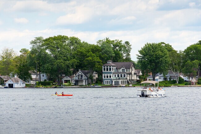 Boating of all kinds is popular on Lake Couchiching.
