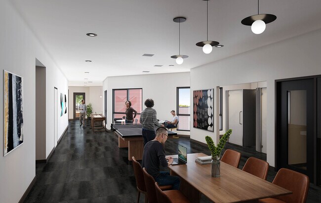 RedmondayWay_renderizado_sala de juegos de coworking - AMLI Redmond Way