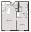 1 Bedroom - 1 Bath