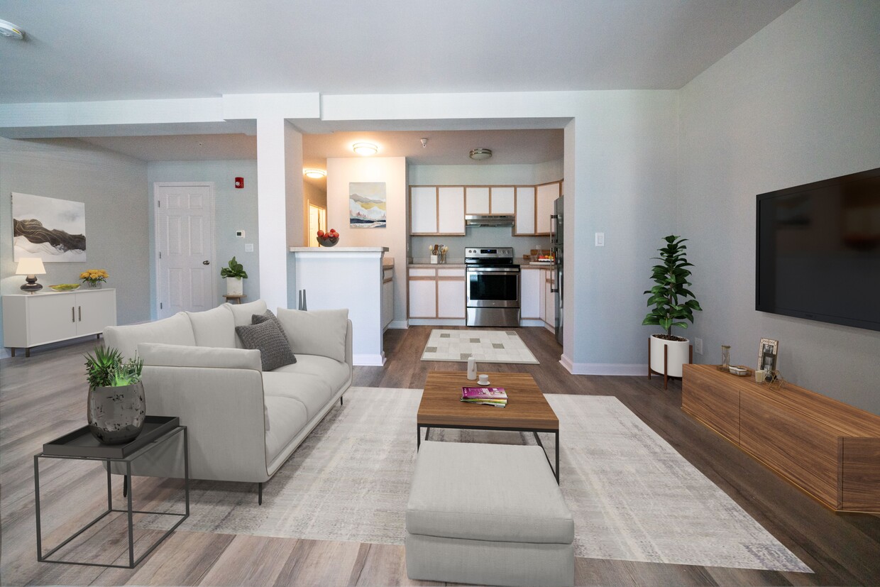 Living Room and Kitchen - Lafayette Affordable Housing