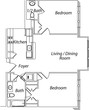 2 Bedroom, 1.5 Bath