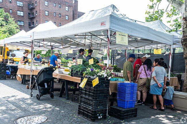 Jackson Height Greenmarket takes place on 34th Ave between 79th and 80th street in Queens.