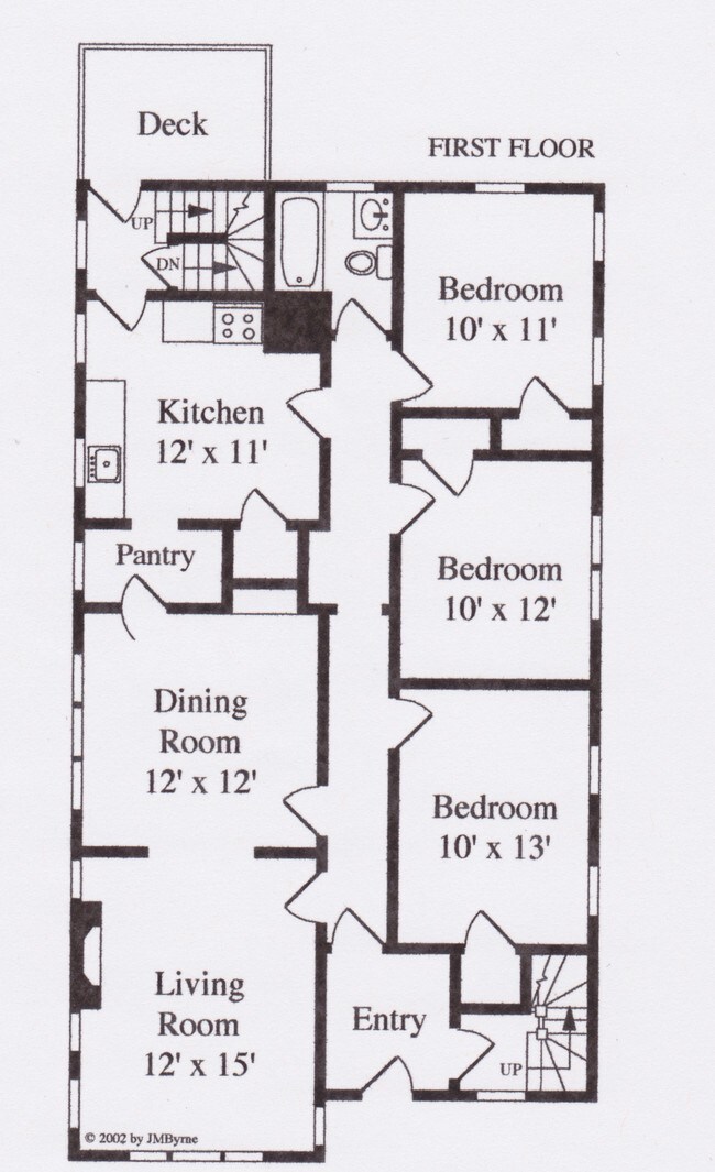 Plano de planta con superficie en pies cuadrados - 37 Gorham Ave