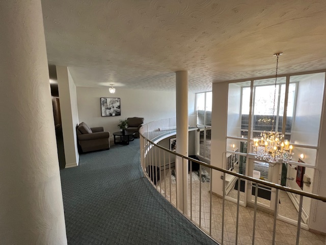 View from 2nd floor lobby - Woodlawn Towers Apartments