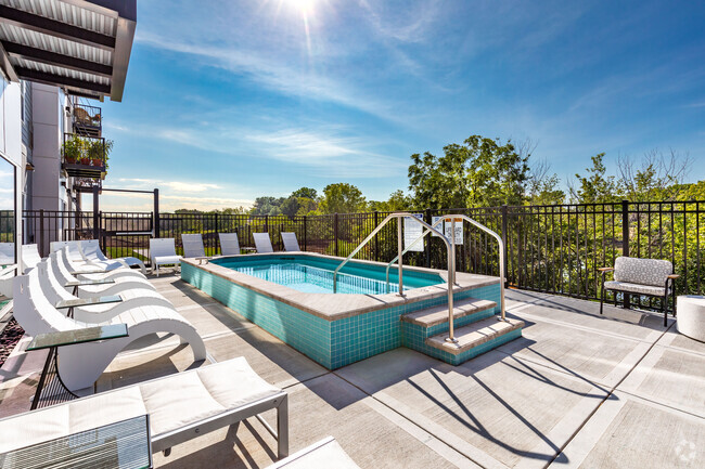 Outdoor Pool and Amenity Patio | West St Paul New Apartments | The Westlyn - The Westlyn