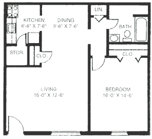 1HAB/1BA - Fountain Court