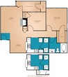 2 Bedroom, 1 Bathroom