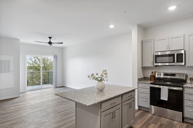 Kitchen and Living Area - Mural Apartments