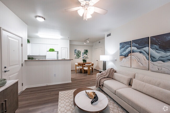 2BR, 2BA - 961SF - Living Room - Meadow Square Apartment Homes