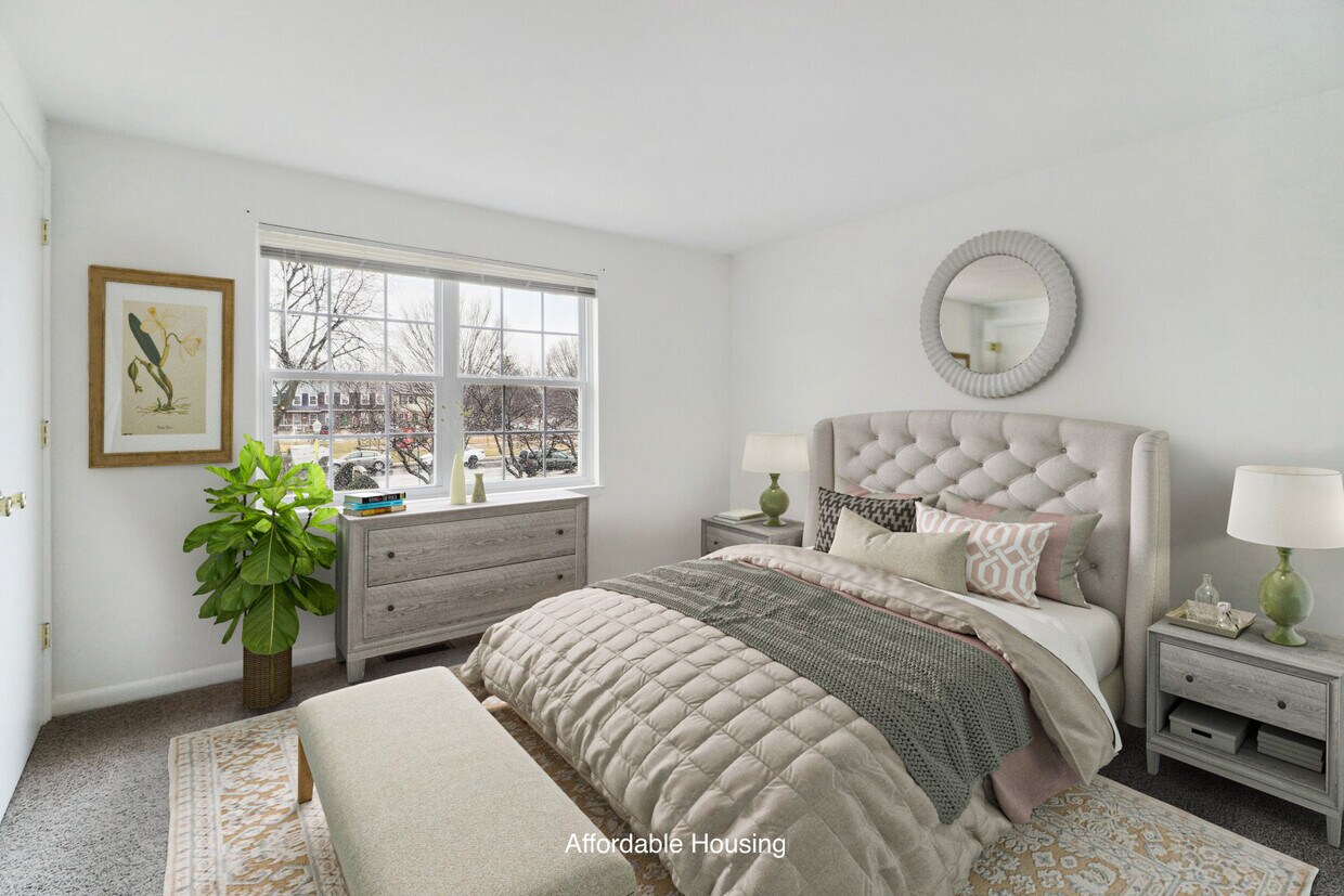 Virtually Staged Bedroom - Overlook Manor Townhomes