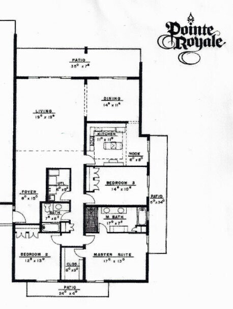 2,025 3/2 Unit Floor Plan - 1900 Virginia Ave