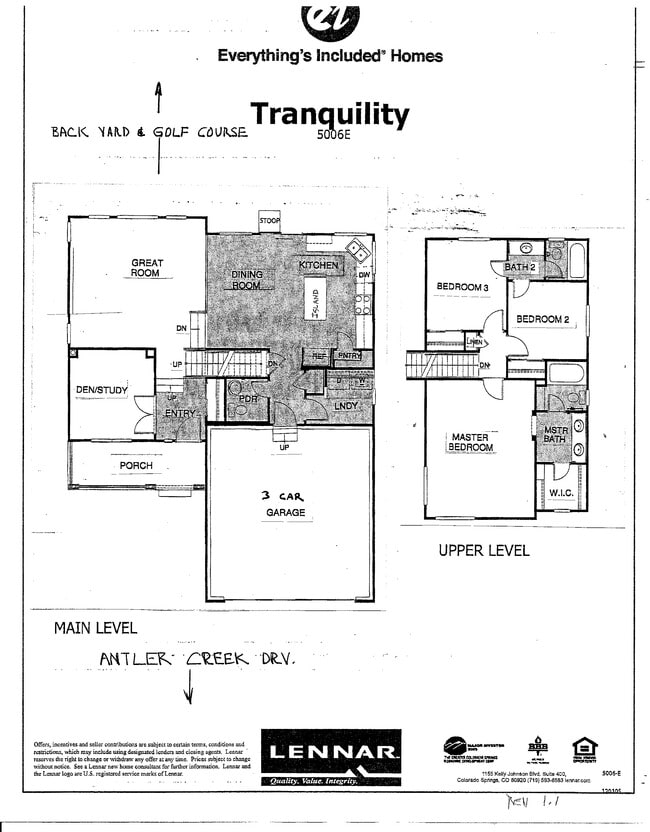 floor plan; 2nd floor on the right - 9904 Antler Creek Dr