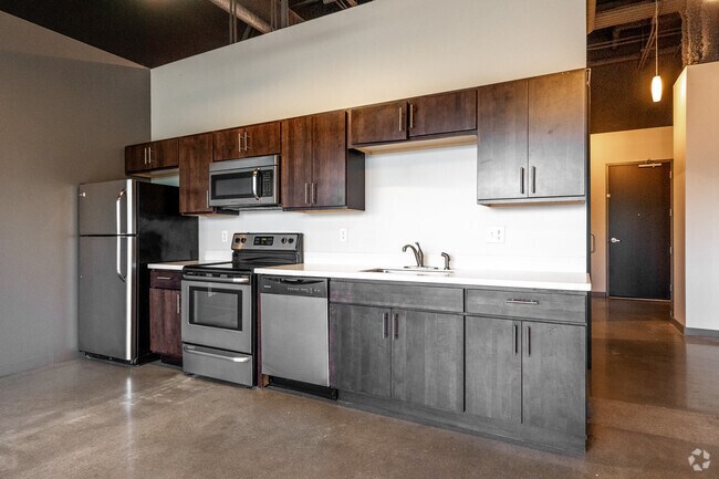 1 habitación, 1 baño - 773 pies cuadrados - Industrial - Cocina - West Glen Town Center Apartments