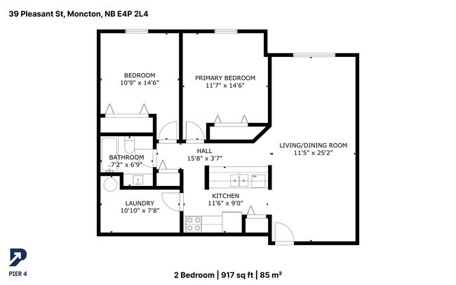 Plan d'étage - 39 Pleasant Street